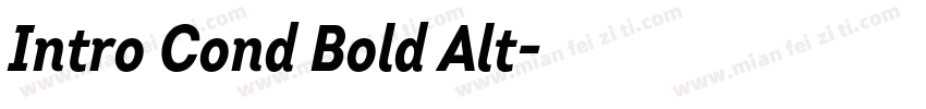 Intro Cond Bold Alt字体转换